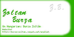 zoltan burza business card