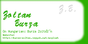 zoltan burza business card